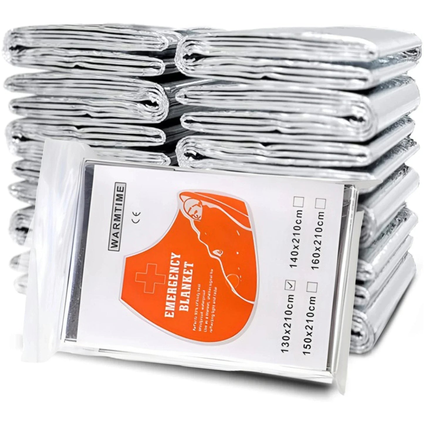 4PCS Emergency Mylar Thermal Blankets – Foil Space Blanket for NASA-Style Body Warmer, Outdoor First Aid, Camping, Hiking & Travel