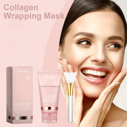 75g Collagen Night Peel-Off Mask – Moisturizing, Brightening & Firming Facial Mask for Hydrating, Smoothing & Skin Rejuvenation