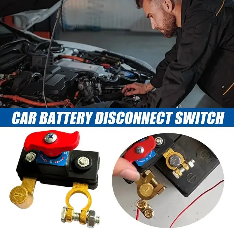 Dual Voltage 12V/24V Battery Master Cut-Off Switch – Zinc Alloy Negative Pole Disconnect Tool-Free Knob PCB Design Automotive Accessory