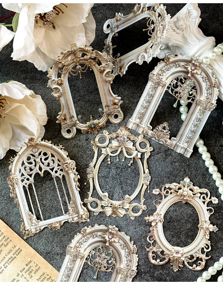 10 Pcs 3D Hollow Frame Card Paper for DIY Scrapbooking, Handmade Diary & Junk Journal Accessories