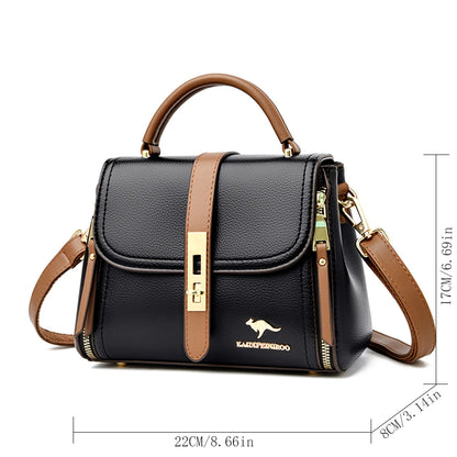 Genuine Leather Women’s Designer Handbag – Luxury Crossbody Messenger & Shoulder Tote Bag
