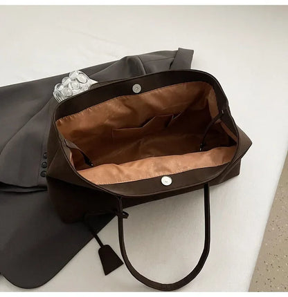 2025 Women’s Faux Suede Handbag – High-Quality, Versatile Large Capacity Shoulder Bag