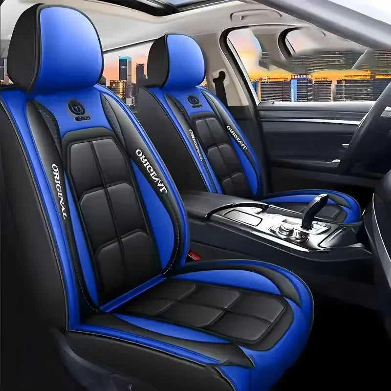Universal Leather Car Seat Cover – All-Season Full-Coverage Cushion for Driver and Passenger Seats