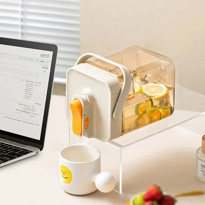 3.5L Refrigerator Water Kettle – Large Iced Beverage Dispenser with Faucet for Fruit Tea & Cold Drinks