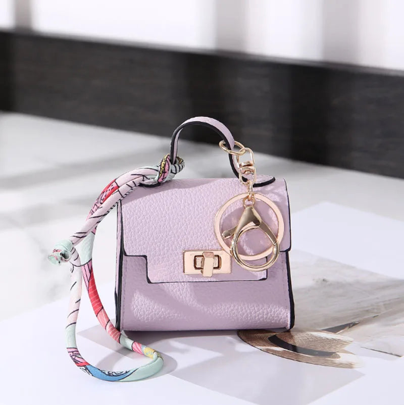 Luxury Mini Headphone Bag - Leather Pendant Case for AirPods, Galaxy Buds & Earbuds