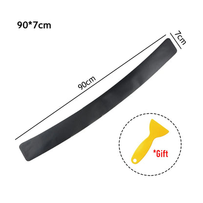 3D Carbon Fiber Trunk Guard Sticker - Universal Rear Bumper Scratch Protector Strip for Car Trunk & Door Sill Protection