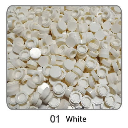 1000Pcs 1x1 Round Building Blocks Set - 52 Color DIY Creative Educational Bricks Compatible with 98138 Toy Kits for Kids