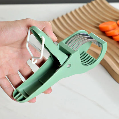 Stainless Steel Vegetable & Fruit Slicer – Multifunction Kitchen Tool | Manual Salad Cutter, Durable Kitchen Accessories for Easy Food Prep