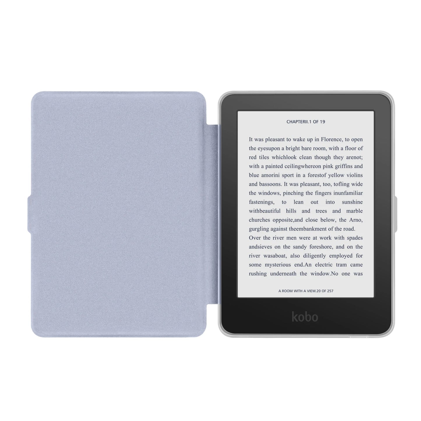 Kobo Clara 2E Case with Screen Protector — 6" Auto Sleep Leather Magnetic Cover & Transparent Acrylic Funda