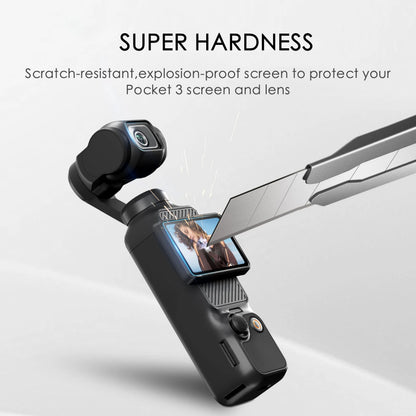 9H HD Tempered Glass Screen Protector for DJI OSMO Pocket 3 – Gimbal Camera Lens Protection Accessory