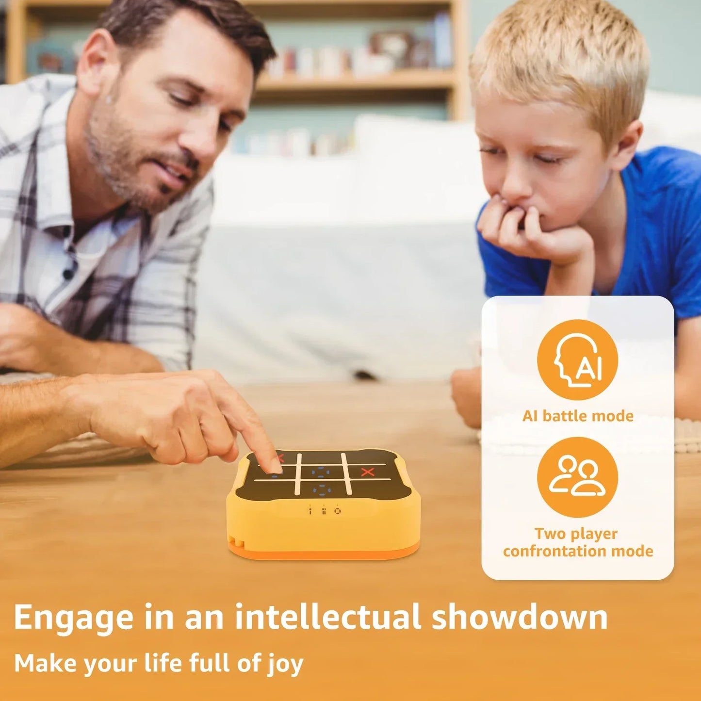 Multifunctional Electronic Tic-Tac-Toe & Chess Game — Portable Montessori Puzzle Table for Kids & Adults