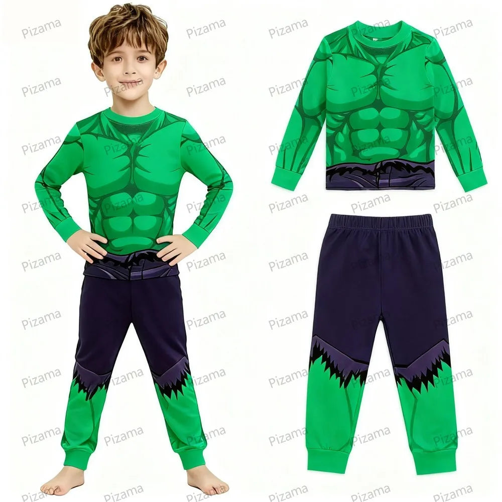 100% Cotton Boys Pajamas - Superhero Kids Sleepwear & Toddler Nightwear Set