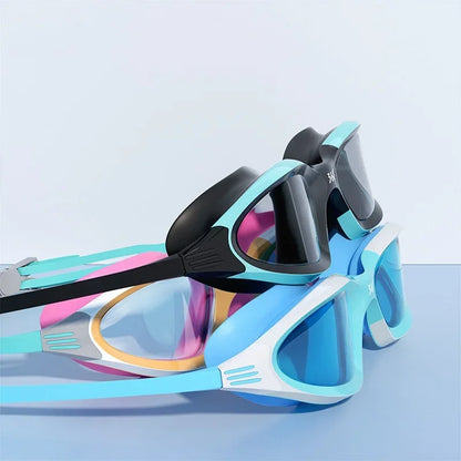 Professional HD Swimming Goggles with Anti-Fog and Waterproof Silicone Cap - Racing Sports Gear for Men and Women