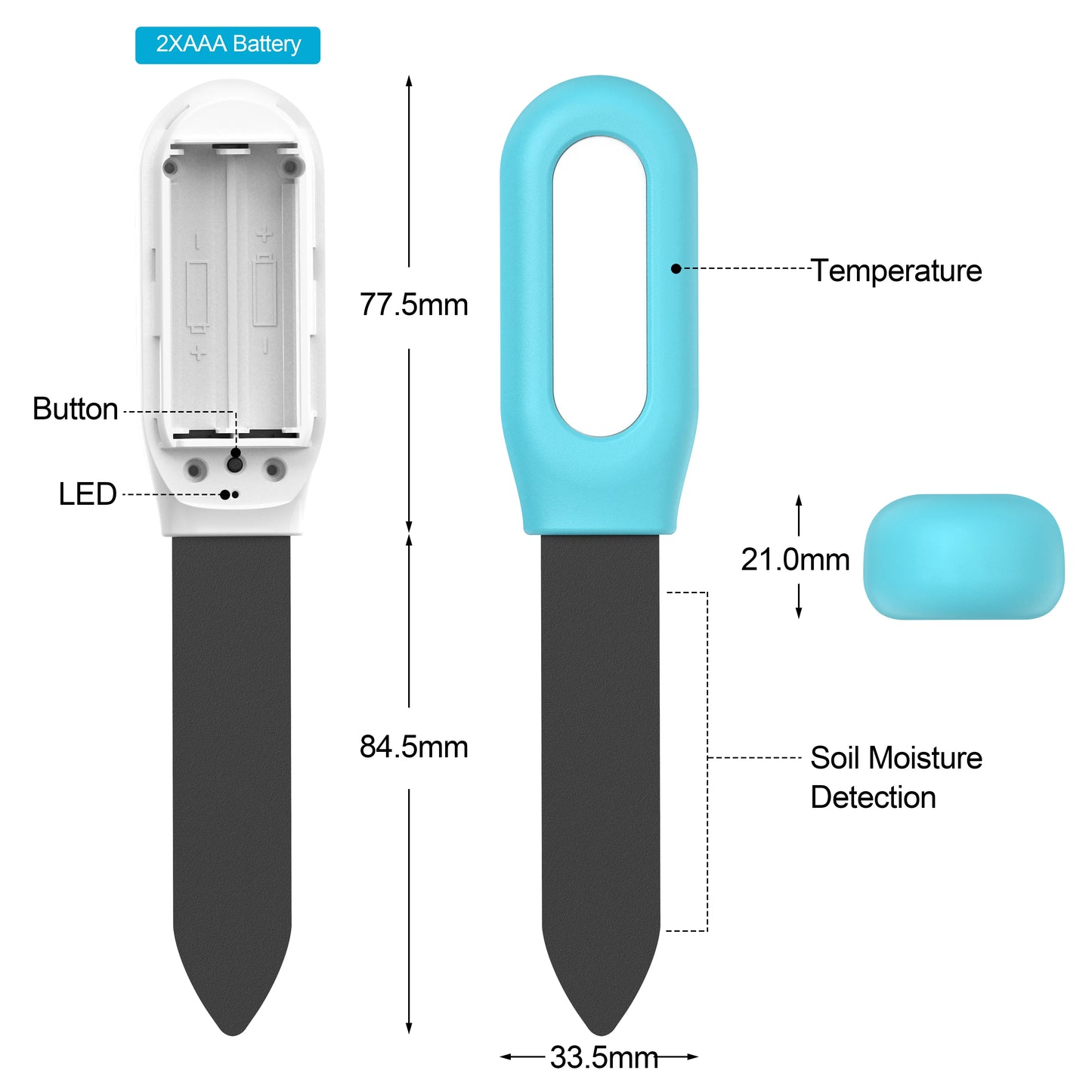 Tuya Smart Zigbee Soil Tester – Temperature & Humidity Meter, Garden Automation Irrigation Sensor