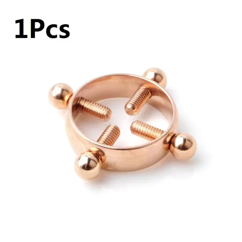 Adjustable Stainless Steel Nipple Clips - Clip-On Fake Nipple Piercing Jewelry for Women in Multiple Colors