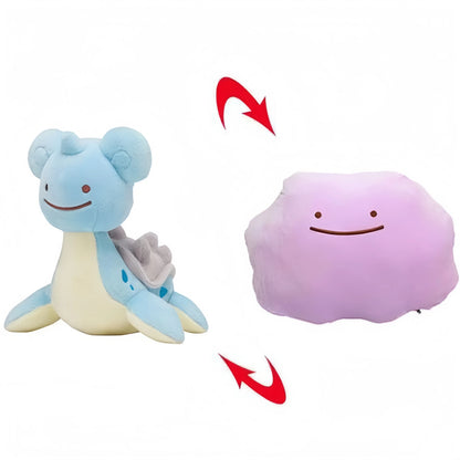 Pokémon Pokopia Ditto Transformation Plush Toys - Cute Dragonite, Charmander, Eevee & Lapras Stuffed Dolls
