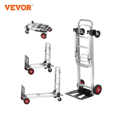 VEVOR Lightweight Folding Hand Truck 400 lbs Capacity Dolly with Wheels for Moving & Warehouse Use   1/2