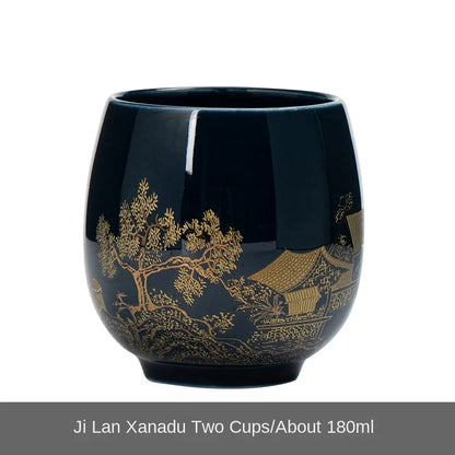 180ml Japanese-Style Ceramic Tea Mug – Large Single Teacup for Home Tea Set or Master Use