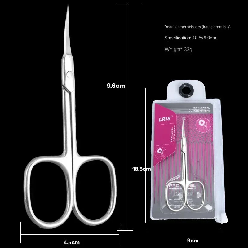 Stainless Steel Cuticle Scissors - Professional Nail Nipper Trimmer Manicure Tool