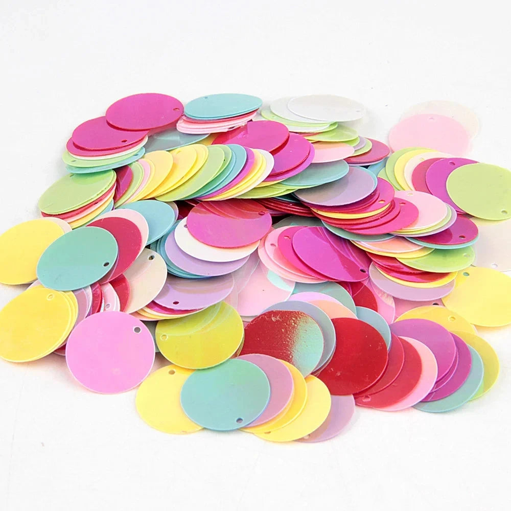 Large Round Flat Sequin Paillettes 10–30mm Loose Glitter Sequins for DIY Crafts, Kids Dance & Decoration 10g Pack