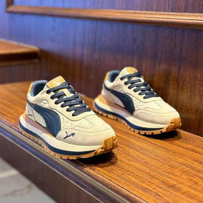 Men’s Casual Sports Shoes - Thick Sole Non-Slip Outdoor Sneakers with Soft Comfort for Summer