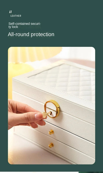 High-End Multi-Layer Jewelry Box – Large Capacity Drawer Organizer for Earrings and Accessories