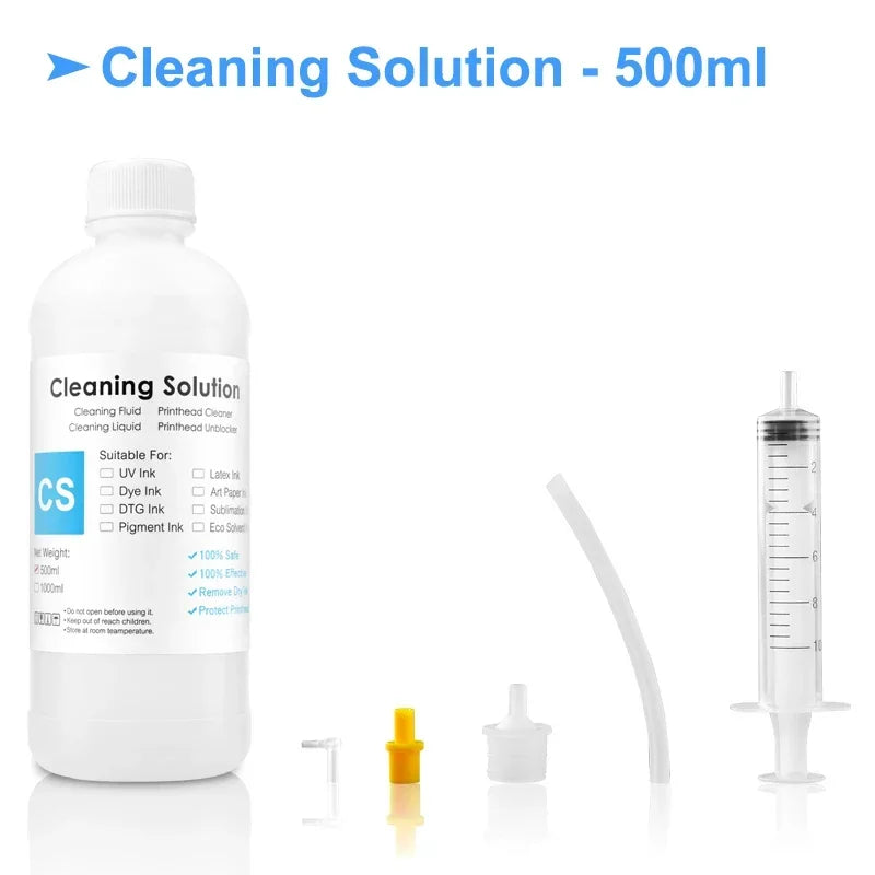 Eco-Solvent Ink Cleaning Solution for Epson Roland Mimaki Mutoh Printheads DX5 DX7 XP600 5113 4720 I3200 Professional Maintenance Fluid