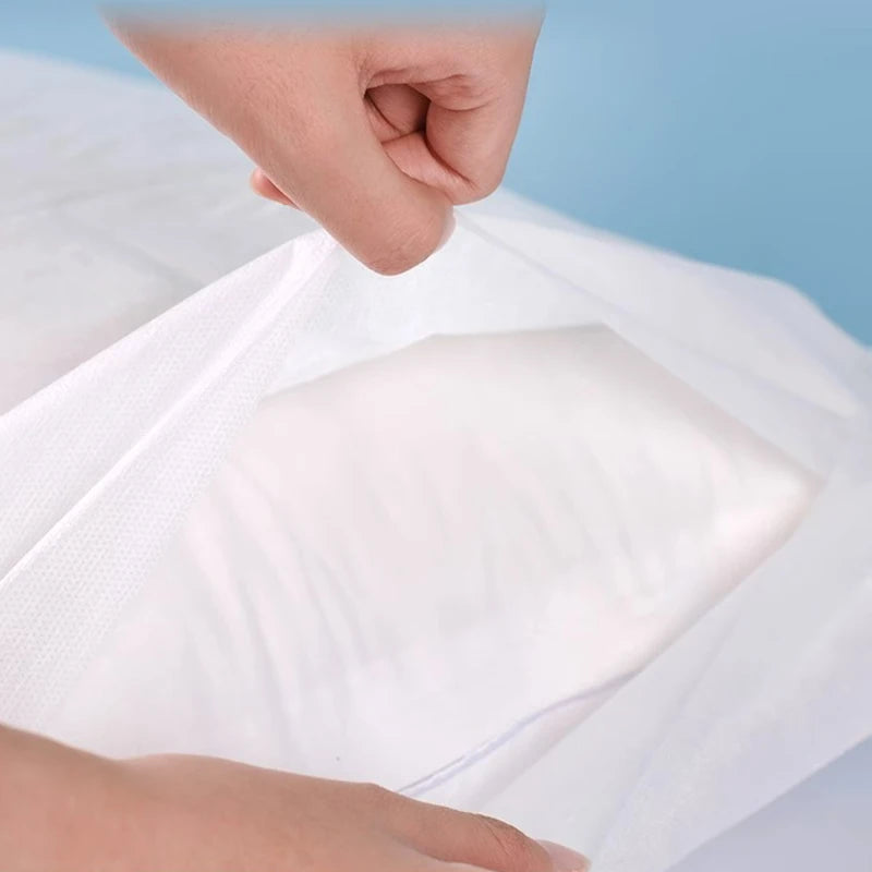 20PCS Disposable Pillow Covers - Thick Soft Breathable Hygienic Pillow Protectors for Travel, Hotel & Home Use