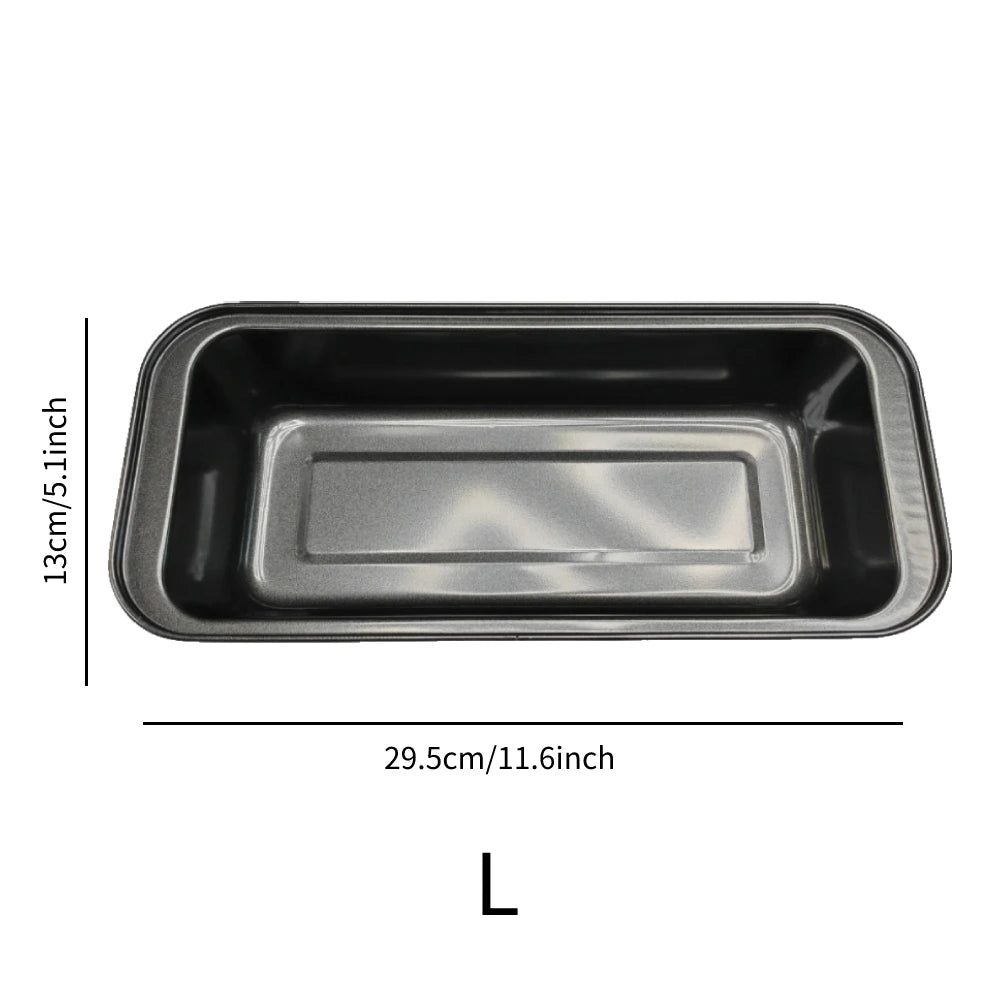 3-Piece Rectangular Nonstick Loaf Pan Set – Gray Carbon Steel Bread, Toast, Brownie & Pound Cake Baking Pans