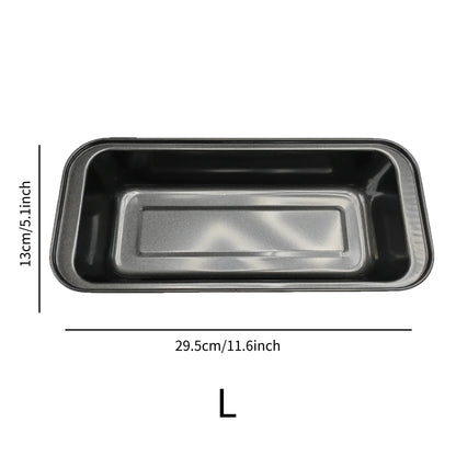 3-Piece Rectangular Nonstick Loaf Pan Set – Gray Carbon Steel Bread, Toast, Brownie & Pound Cake Baking Pans