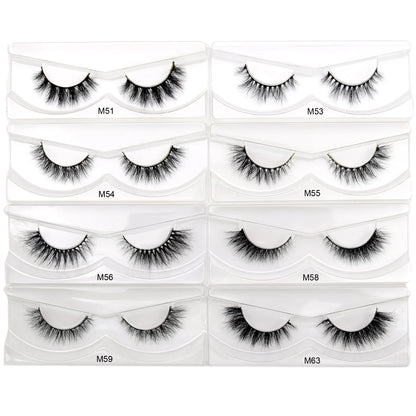 Visofree 3D Mink Eyelashes – 30/40/100 Pairs Handmade Full Strip Lashes with Tray, Cruelty-Free False Lashes for Makeup