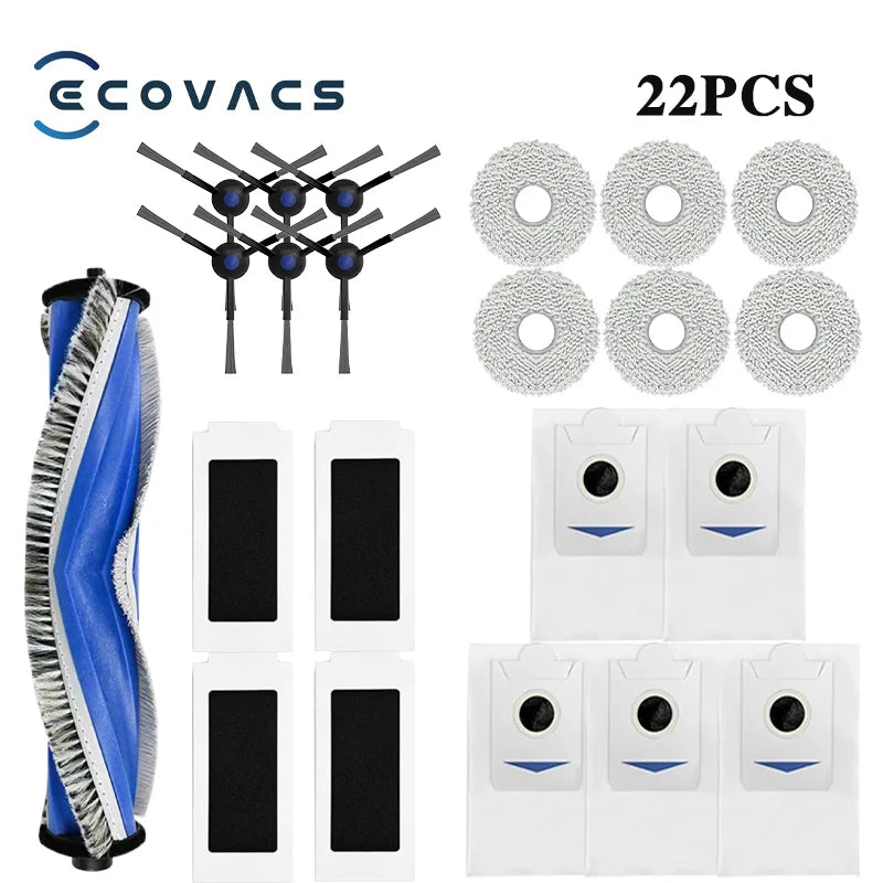 ECOVACS T30 PRO OMNI / T30S PRO / YEEDI M12 Pro+ Robot Vacuum Replacement Parts – Dust Bags, Brushes, Filters & Mop Accessories