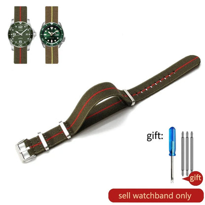 60's French Army Nylon Watch Strap - Woven Military Watch Band for Rolex, Seiko, Tudor & Omega