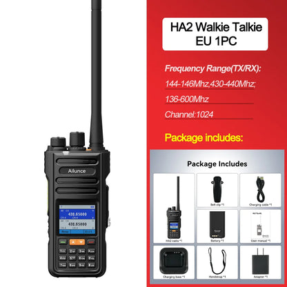 Retevis HA2 Dual Band Walkie Talkie - GPS APRS IP67 Waterproof Bluetooth FPP Radio with iOS & Android App Programming