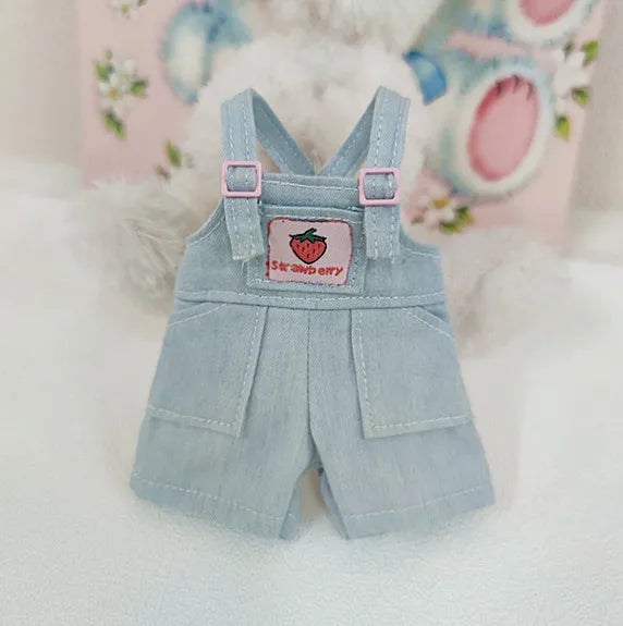 Casual Blythe Doll Clothes – Romper, Plaid Pants & Long Sleeve Top for Licca, Azone, OB24/OB27 Dolls