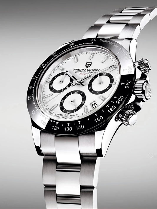 PAGANI DESIGN 2024 Quartz Men's Luxury Business Watch – Chronograph VK63 Waterproof
