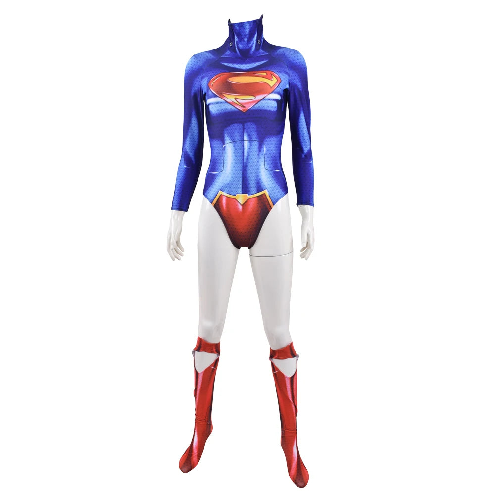 Adults Man of Steel Cosplay Costume – Superhero Zentai Bodysuit Jumpsuit for Halloween & Parties