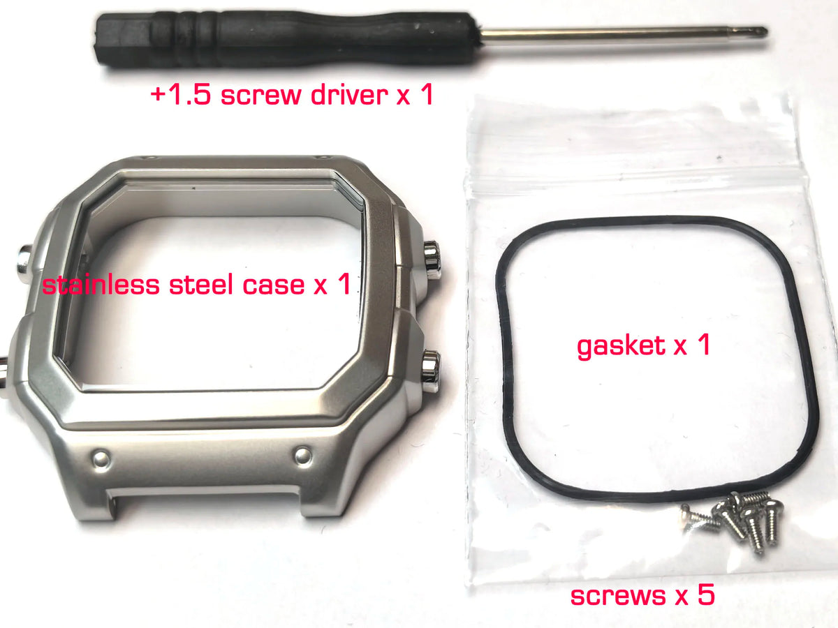 Casio AE-1200WH Stainless Steel Watch Case - Metal Case Mod Kit for AE1200 Watches