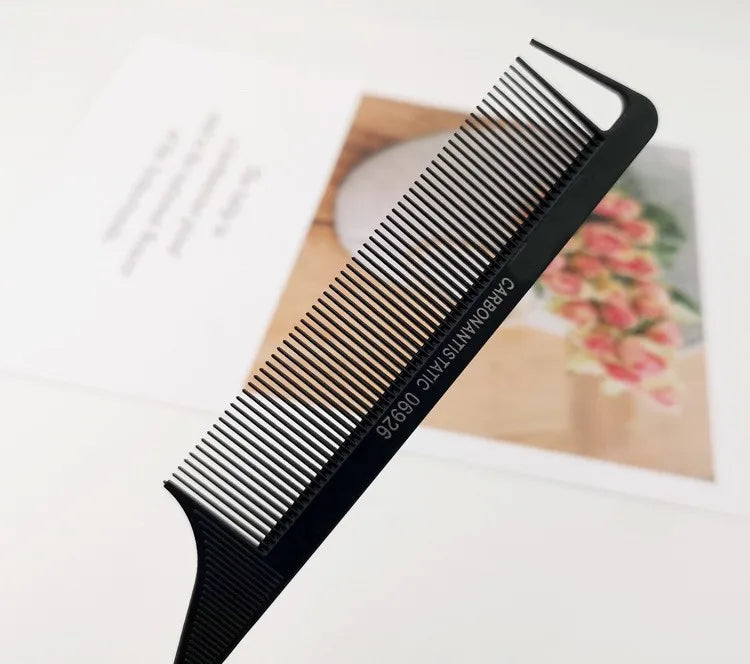 Professional Stainless Steel Hair Tail Comb – Fine Teeth Salon Styling Comb, Spiked Hair Care Tool for Barbers