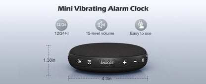 Awakening Vibrating Alarm Clock – Loud Bed Shaker for Heavy Sleepers & Hearing Impaired, Wireless Magnetic Charging