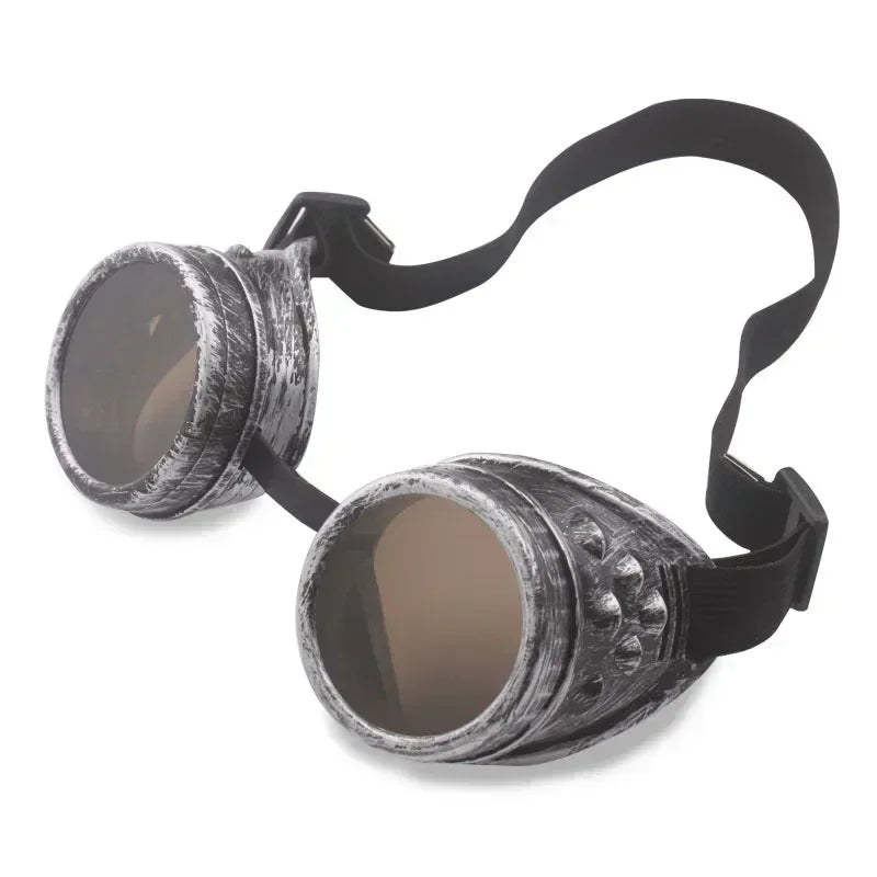 Motorcycle Retro Steampunk Sunglasses – Gothic Driver Protective Glasses for Costume & Dress-Up