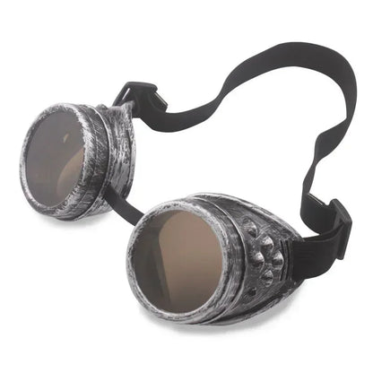 Motorcycle Retro Steampunk Sunglasses – Gothic Driver Protective Glasses for Costume & Dress-Up