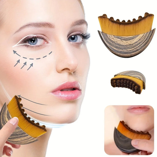 Lymphatic Contour Face Brush – Dry Brushing Massager for Chin, Jawline & Skin Sculpting