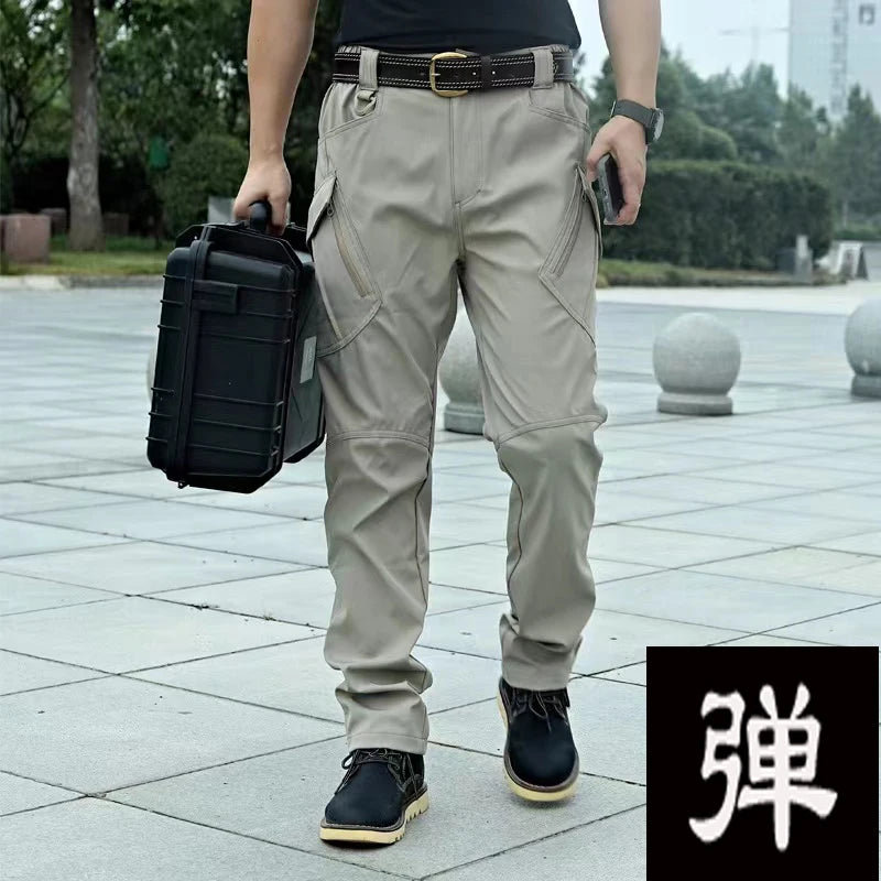 Men's Spring & Autumn Cargo Pants — Elastic Outdoor Trousers for Hiking, Trekking, Camping, Running & Cycling