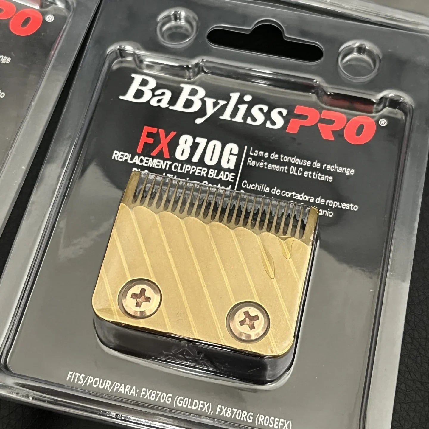 FX707 Titanium Coated Blade - Replacement for BaByliss PRO Trimmer, Compatible with FX787, FX726, FX787Z, DLC Carbon Steel