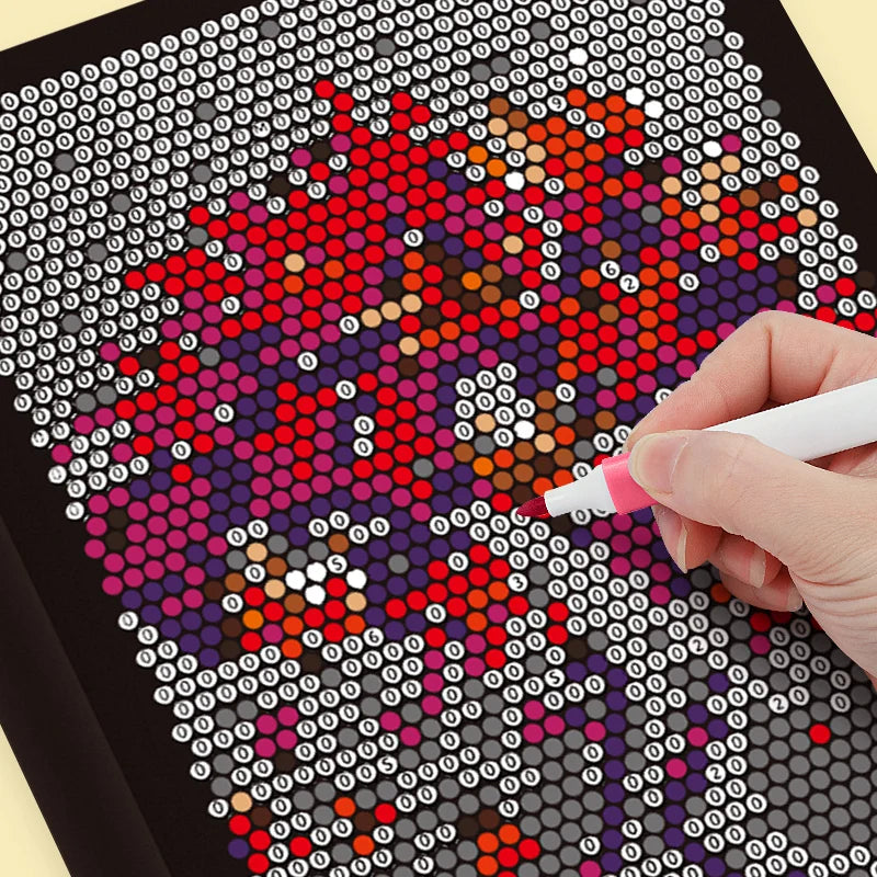 Mysterious Mosaic Color by Number Book - 32 Pages Pixel Art Coloring with Cute Animals & Scenery for Adult Stress Relief