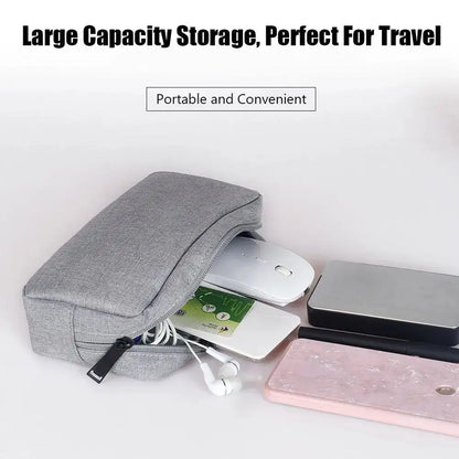 Waterproof Digital Accessories Organizer - Large Capacity Portable Travel Bag for Phone, USB Cables & Tech Gear