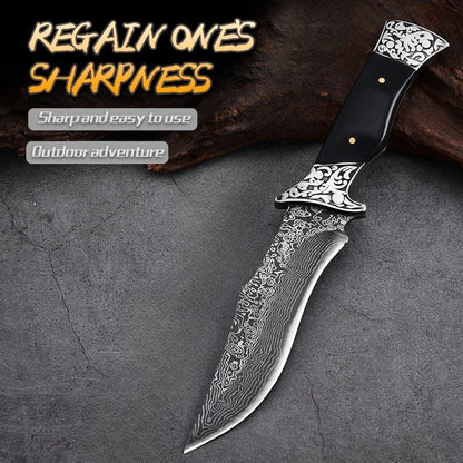 Portable Outdoor Knife – Sharp Straight Blade for Fishing, Camping, and Field Use