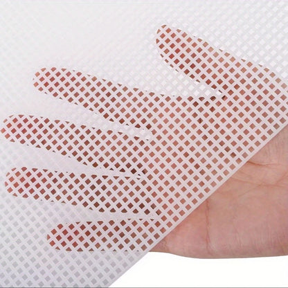 4PCS White Plastic Canvas Sheets – 30x20cm DIY Mesh for Embroidery & Woven Crafts