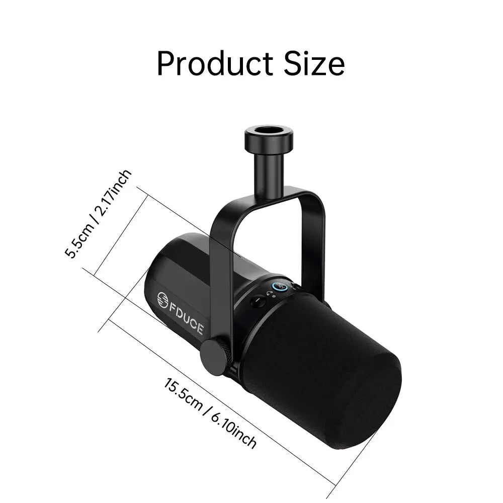 FDUCE SL40X/SL40 Dynamic Microphone — Metal Headset with Sound Insulation, Ideal for Podcasts, Live Broadcast & Gaming